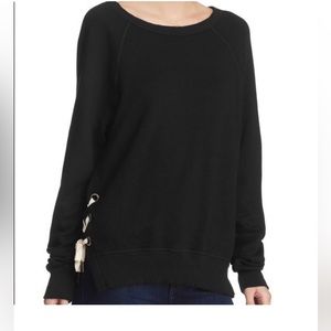 n: Philosophy lace-up Felix sweatshirt crewneck tie sides